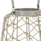 Glacier Gray Candle Lantern with Rope Weave